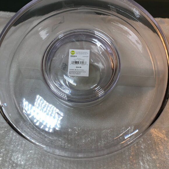 Food Network Chip and Dip Platter - NWT - Clear Acrylic - Picture 6 of 7